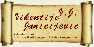 Vikentije Janičijević vizit kartica